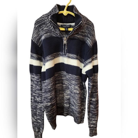 Nautica Boys Chest Stripe Sweater 10/12 - Picture 2 of 5